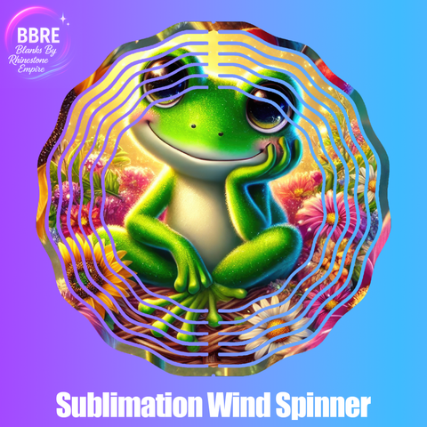 Frog Sublimation Wind Spinners