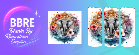 Elephant 20 OZ Sublimation Print