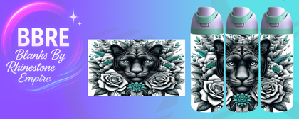 Panther 24 OZ Sublimation Water Bottle Wrap