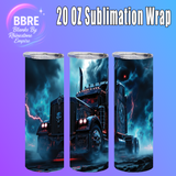 Haunted Truck 20 OZ Sublimation Transfer