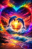 Dolphin Beach Flannel Blanket