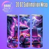 Lightning Truck 20 OZ Sublimation Transfer