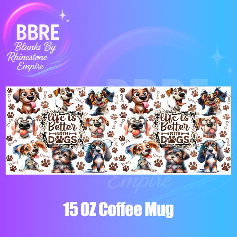 Dogs 15 OZ Cup Wrap