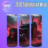 Demonic Truck 20 OZ Sublimation Transfer