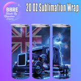 Aussie Truck 20 OZ Sublimation Transfer