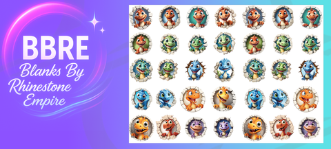 Baby Dinosaurs UV-DTF Element Sheet