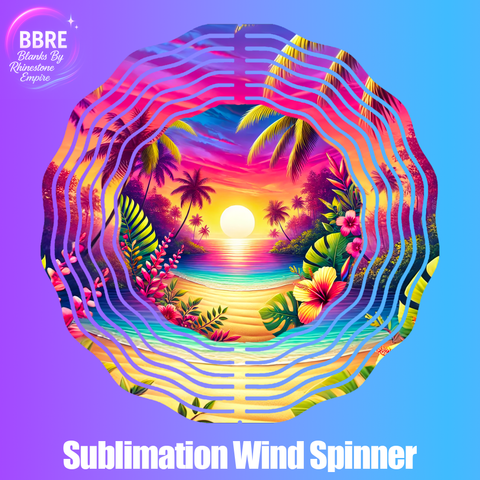 Tropical Paradise Sublimation Wind Spinners