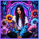 Tattoo Floral Girl 20 OZ Wrap