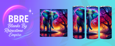 Elephant 20 OZ Sublimation Print