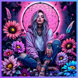 Tattoo Floral Girl 20 OZ Wrap