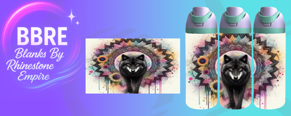 Wolf 24 OZ Sublimation Water Bottle Wrap