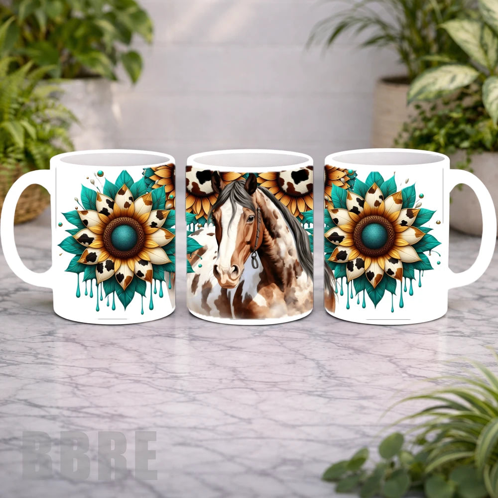 Horse Sunflowers Mockup Product Photo