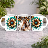Horse Sunflowers Mockup Product Photo
