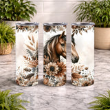 Floral Horse 15 OZ Straight Wrap