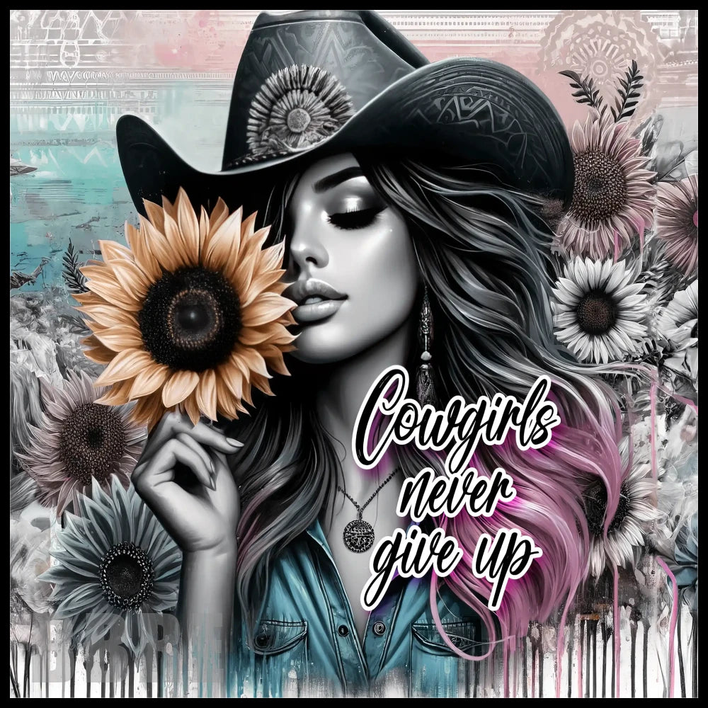 Cowgirl Sunflower 15 OZ Straight Wrap