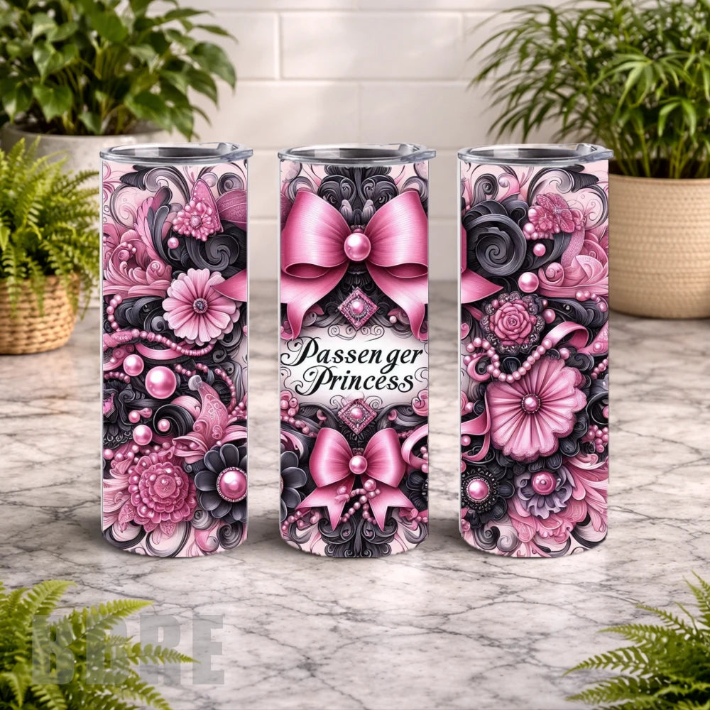 Pink Floral 15 OZ Straight Wrap