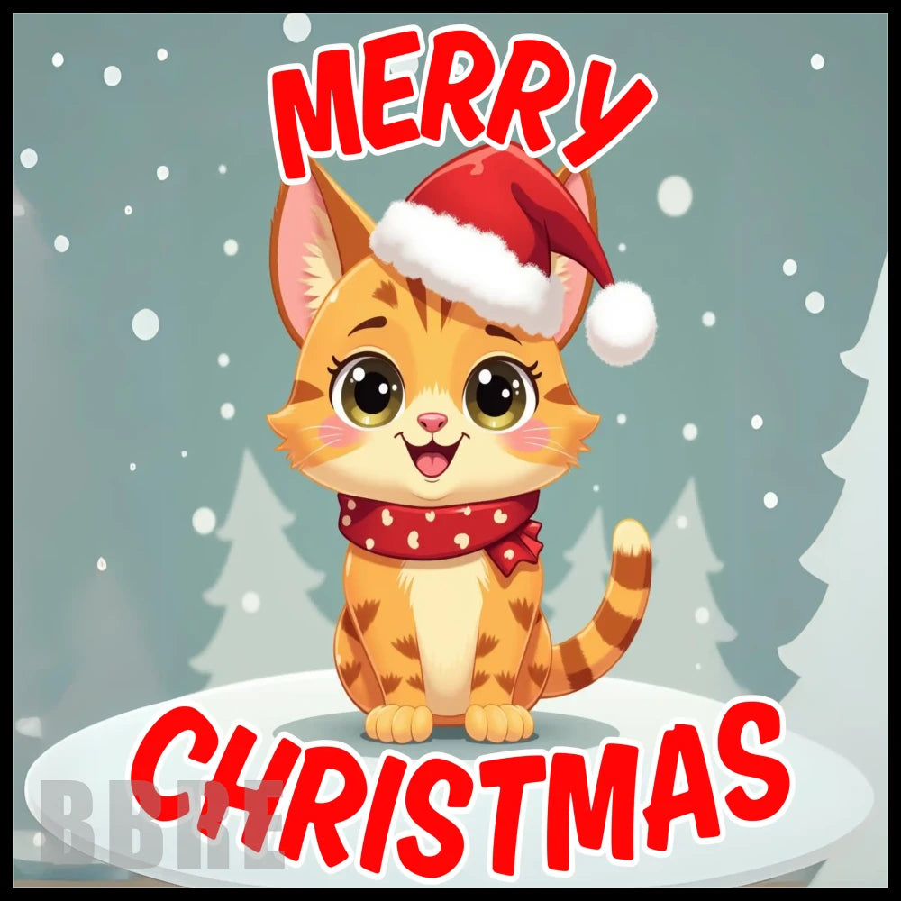 Christmas Cat 15 OZ Straight Wrap