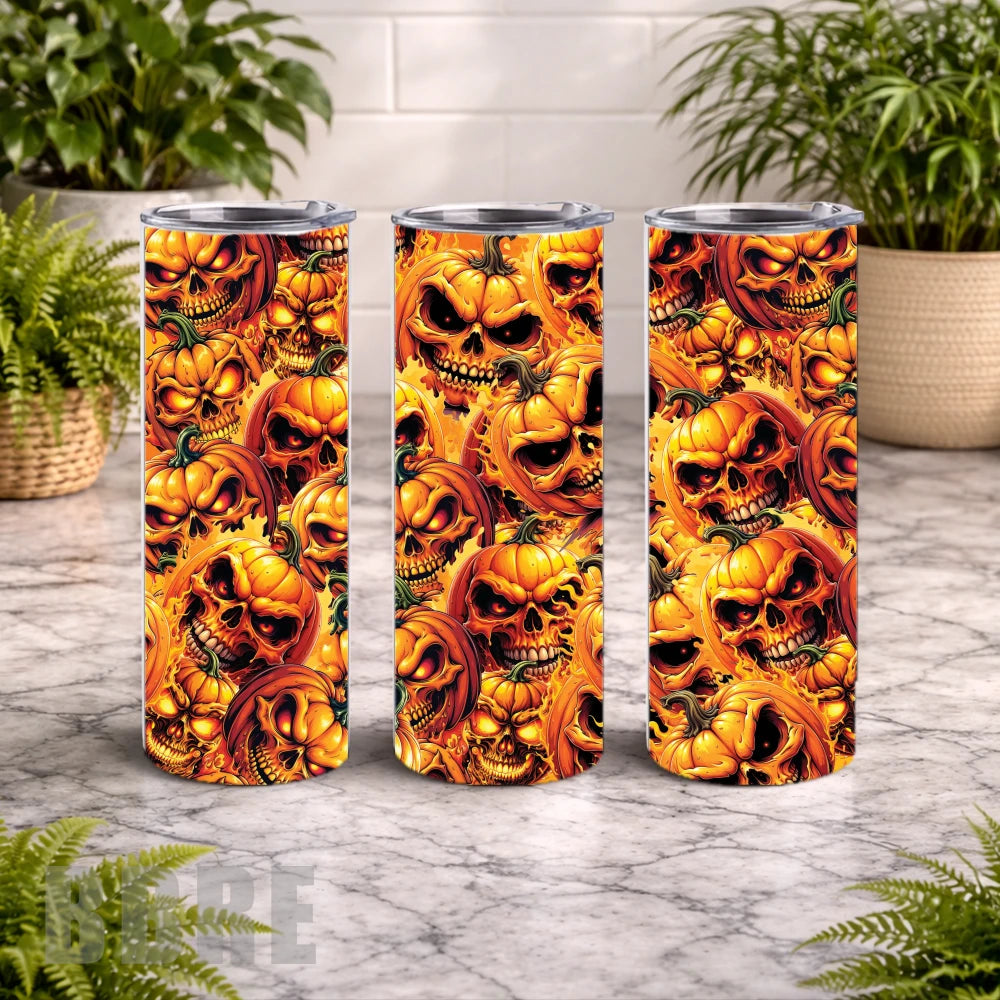 Pumpkin Skull 15 OZ Straight Wrap