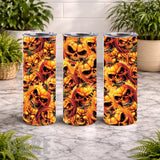 Pumpkin Skull 15 OZ Straight Wrap