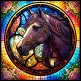 Stained Glass Horse 15 OZ Straight Wrap