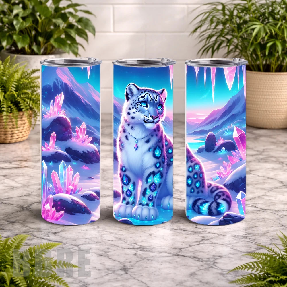 Crystal Snow Leopard 15 OZ Straight Wrap