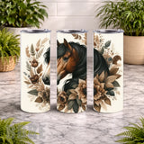 Floral Horse 2 15 OZ Straight Wrap