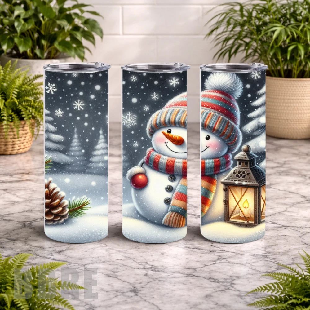 Snowman Lantern 15 OZ Straight Wrap