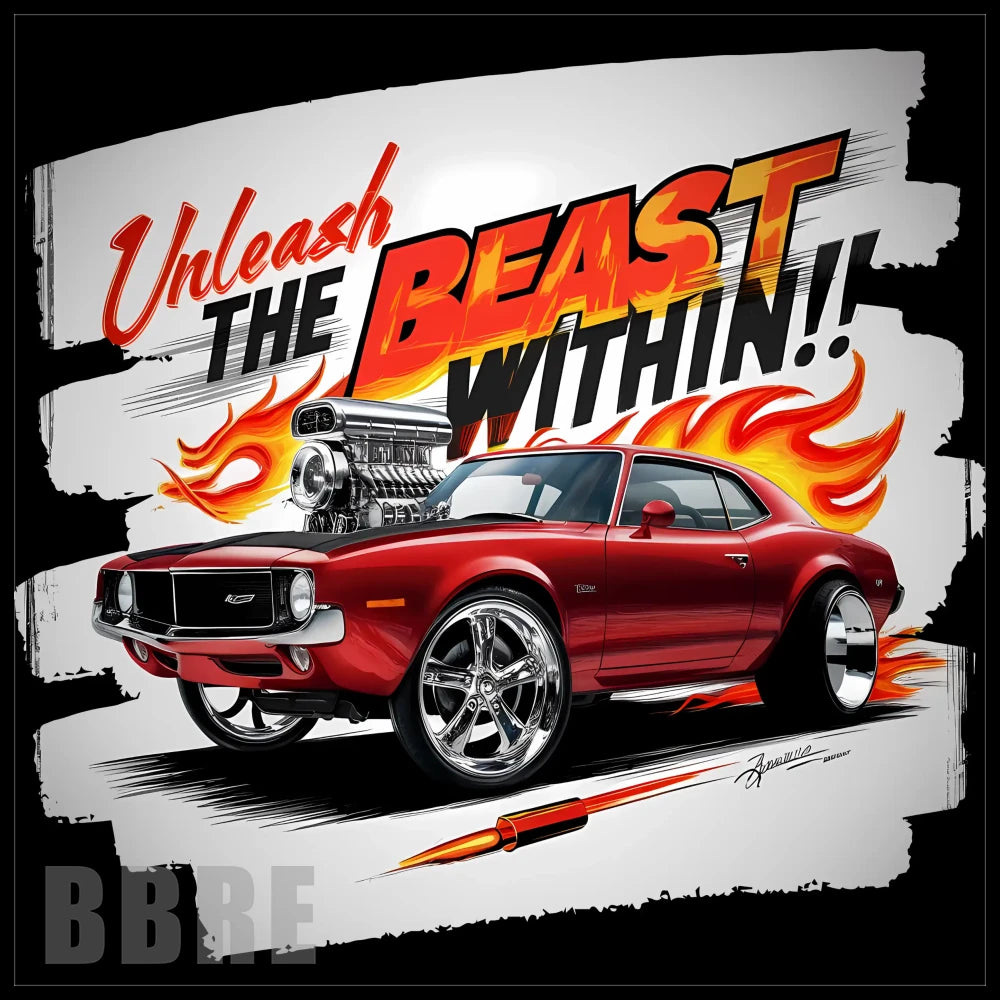 Red Muscle Car 15 OZ Straight Wrap
