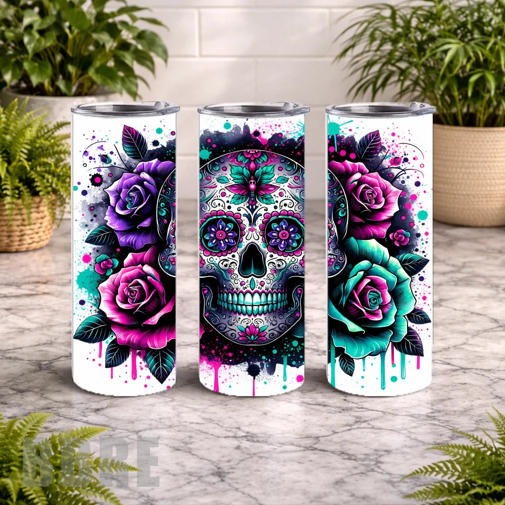 Floral Skull 41 15 OZ Straight Wrap