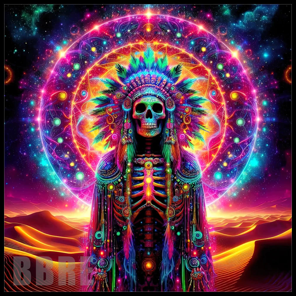 Vibrant Skull 2 15 OZ Straight Wrap