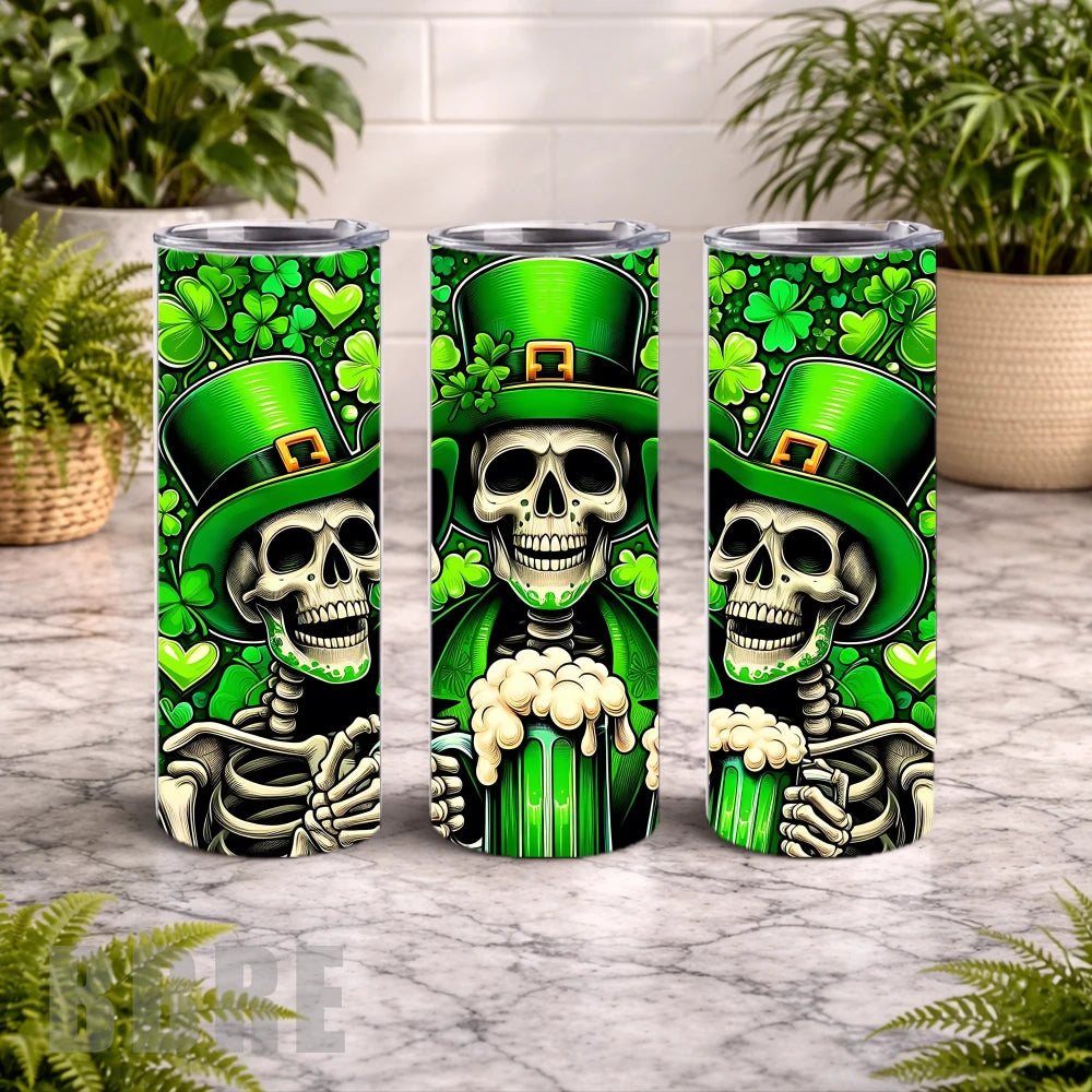 Lucky Skeletons 15 OZ Straight Wrap