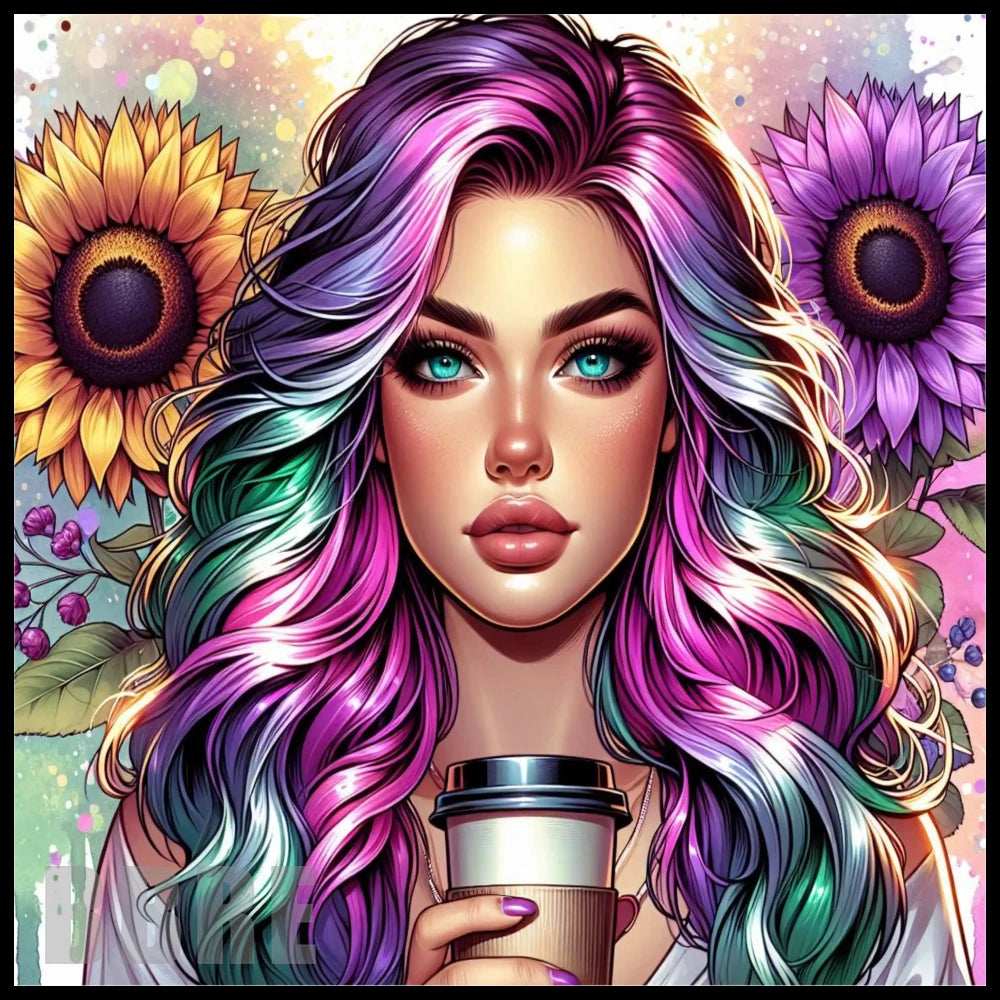 Colorful Portrait 2 15 OZ Straight Wrap