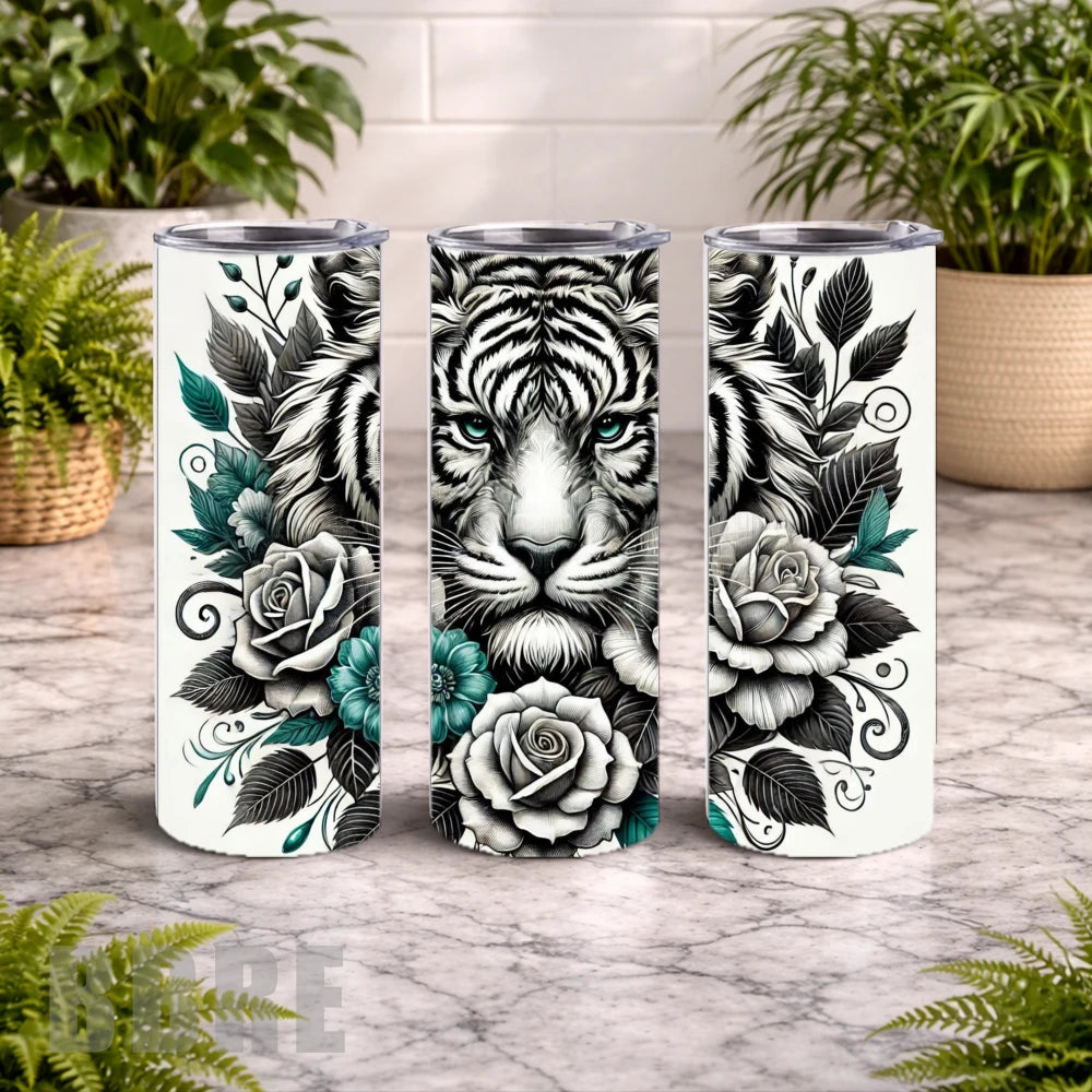 Tiger Roses 15 OZ Straight Wrap