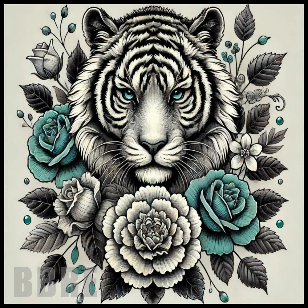 Tiger Floral 15 OZ Straight Wrap