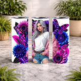 Floral Butterfly 12 15 OZ Straight Wrap