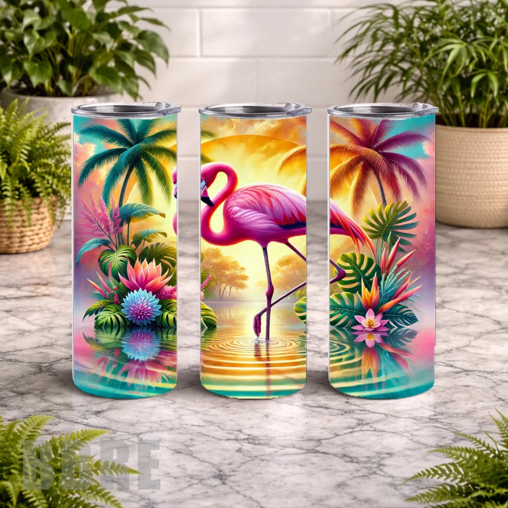 Tropical Flamingo 15 OZ Straight Wrap