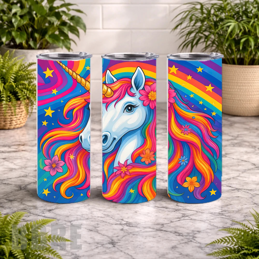 Colorful Unicorn 15 OZ Straight Wrap
