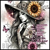 Sunflower Lady 15 OZ Straight Wrap