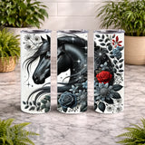 Elegant Black Horse 15 OZ Straight Wrap
