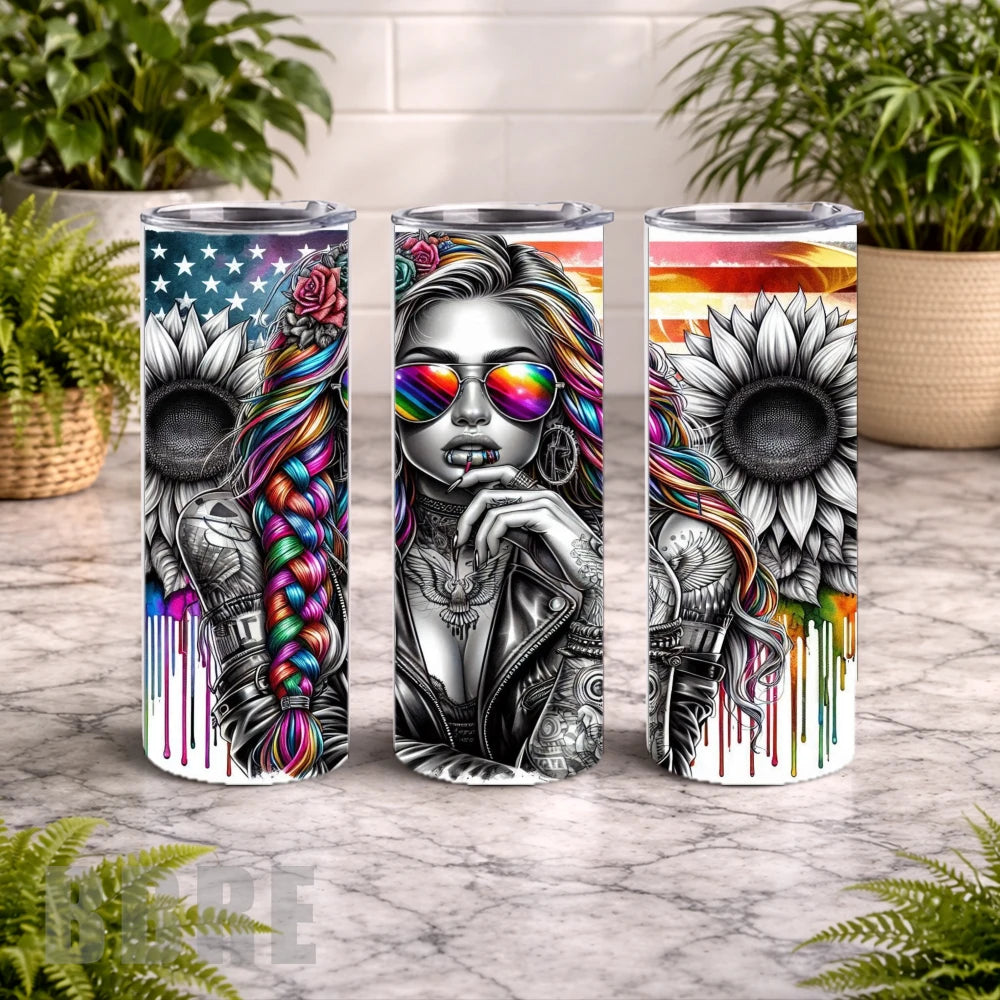 Colorful Rebel 15 OZ Straight Wrap