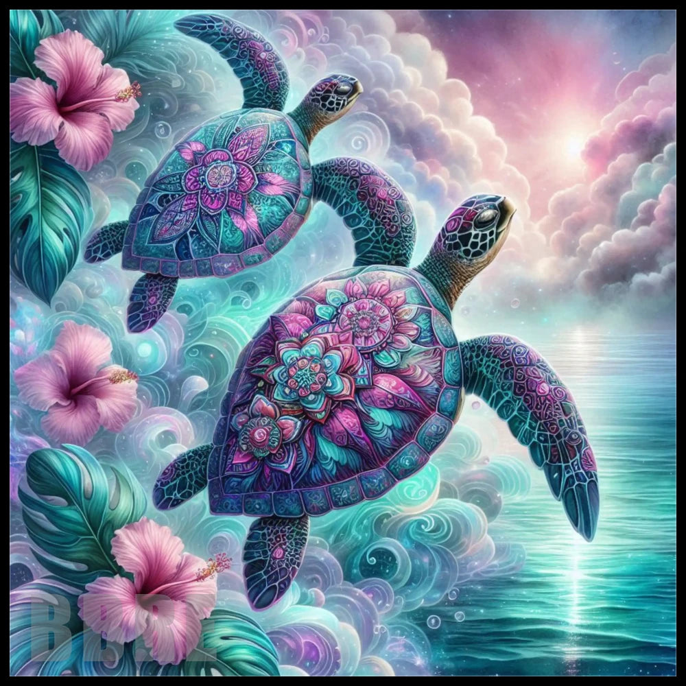 Tropical Turtles 4 15 OZ Straight Wrap
