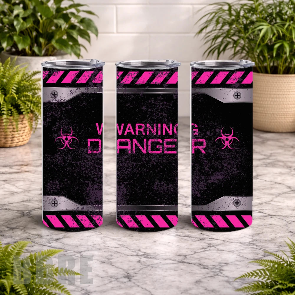 Warning Danger 15 OZ Straight Wrap