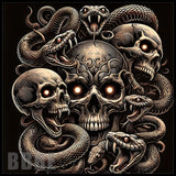 Skull Serpent 15 OZ Straight Wrap