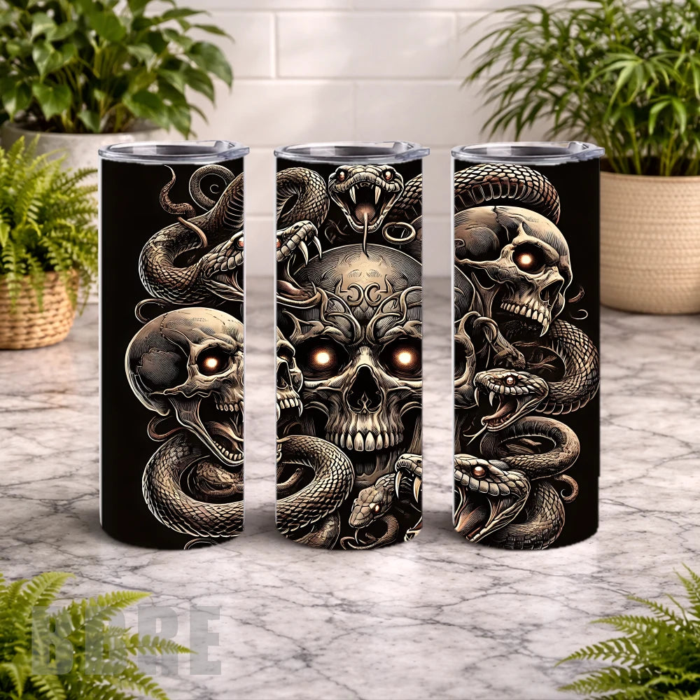 Skull Serpent 15 OZ Straight Wrap