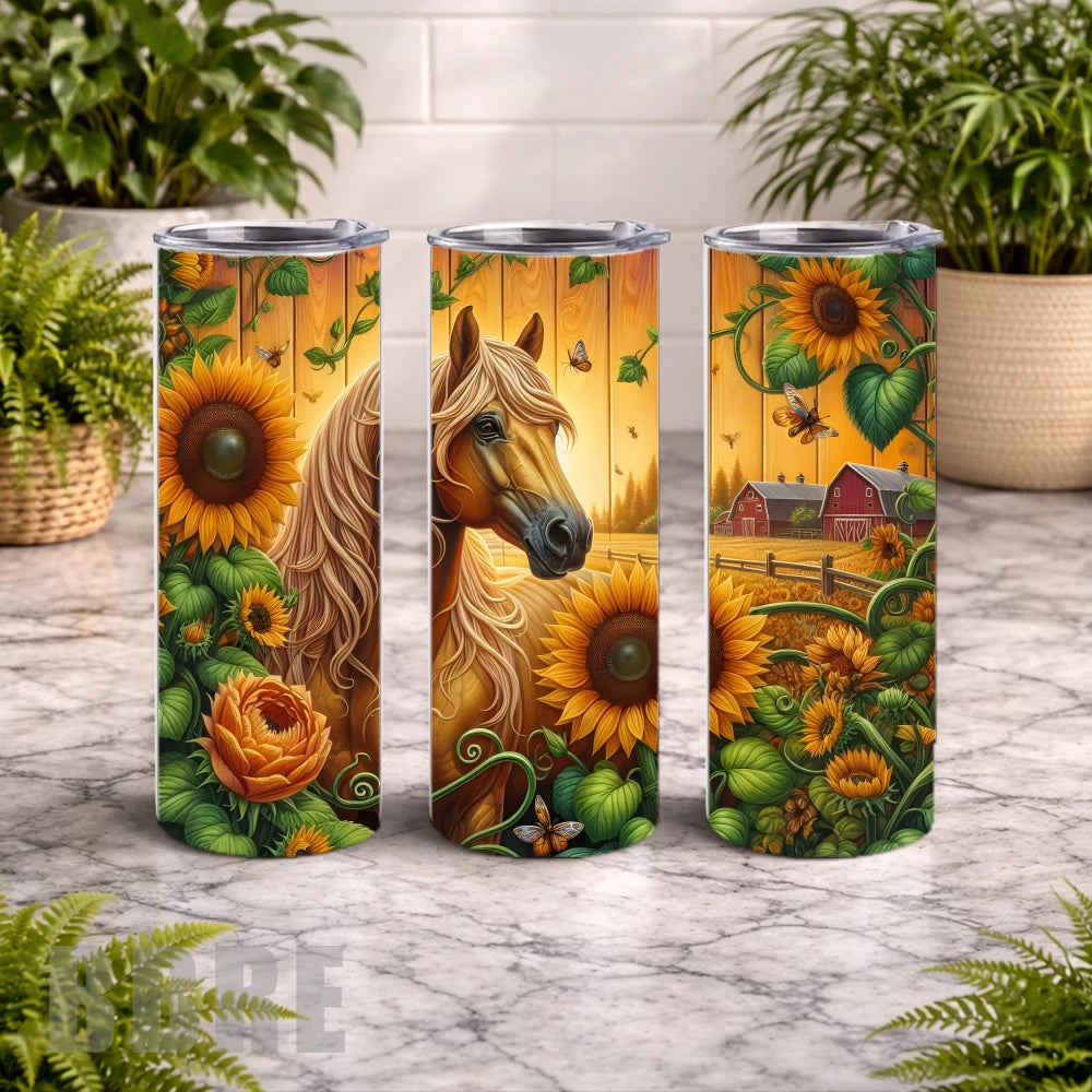 Sunflower Horse 15 OZ Straight Wrap