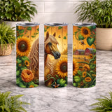 Sunflower Horse 15 OZ Straight Wrap