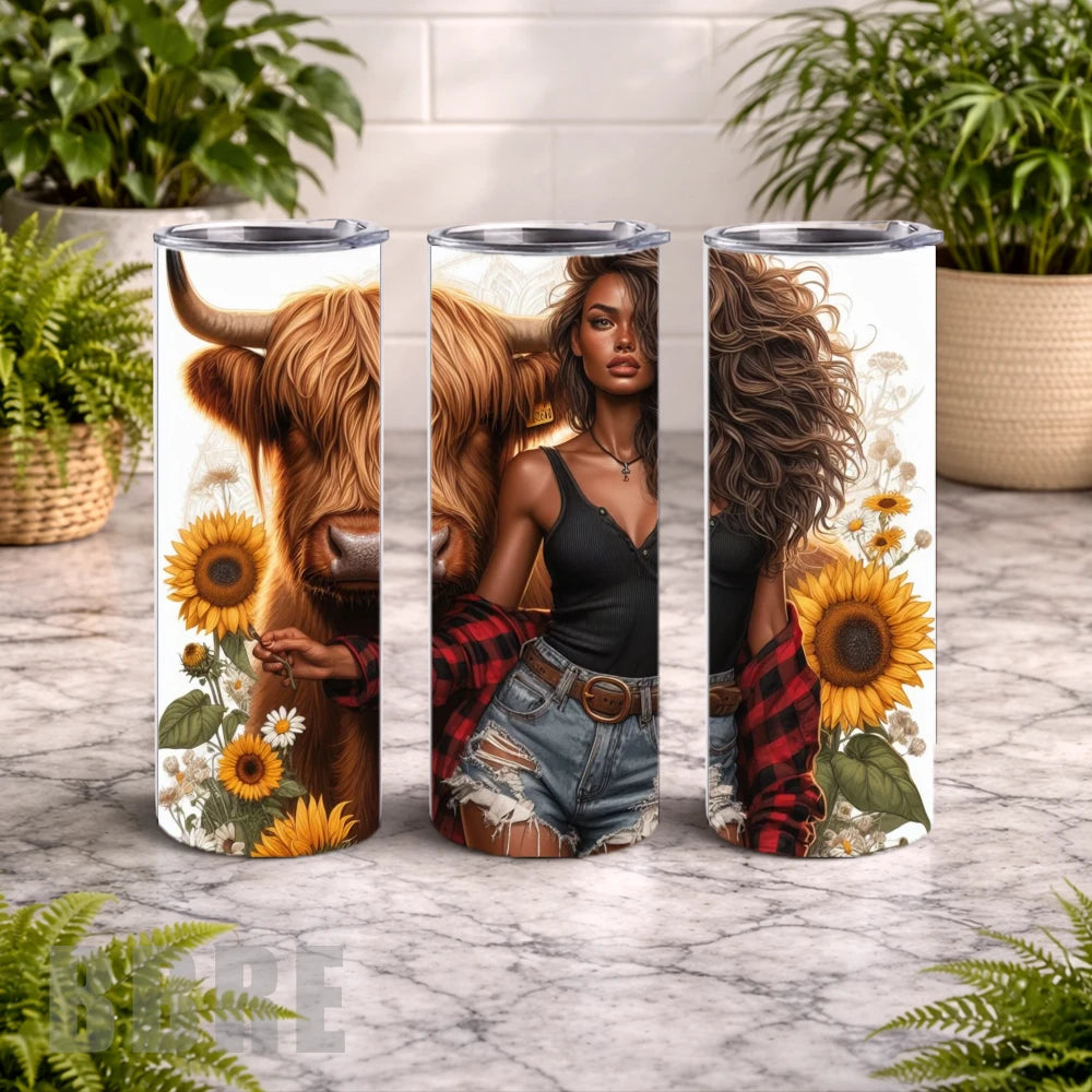 Sunflower Cow 6 15 OZ Straight Wrap