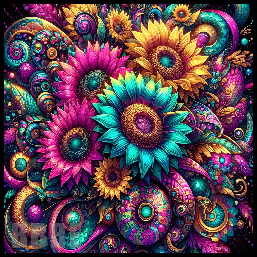 Vibrant Floral 15 OZ Straight Wrap