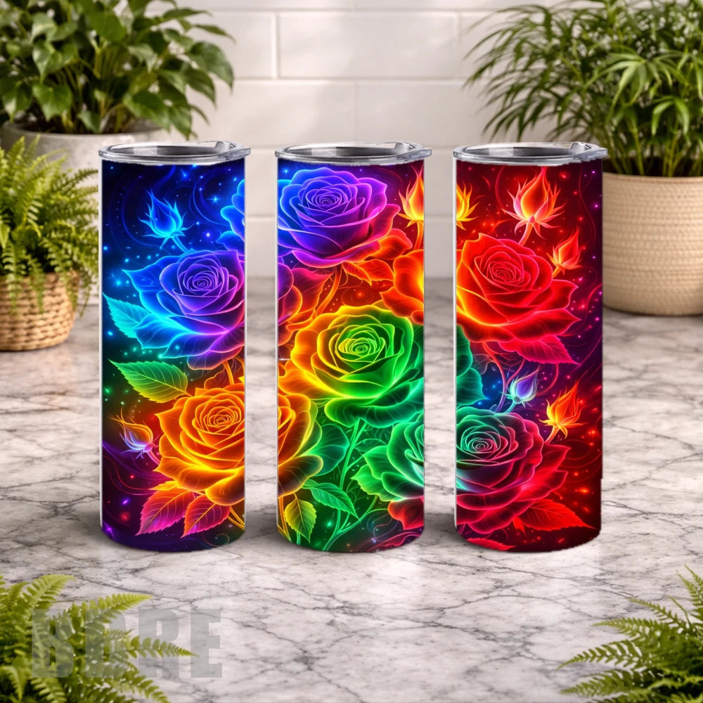Rainbow Roses 15 OZ Straight Wrap