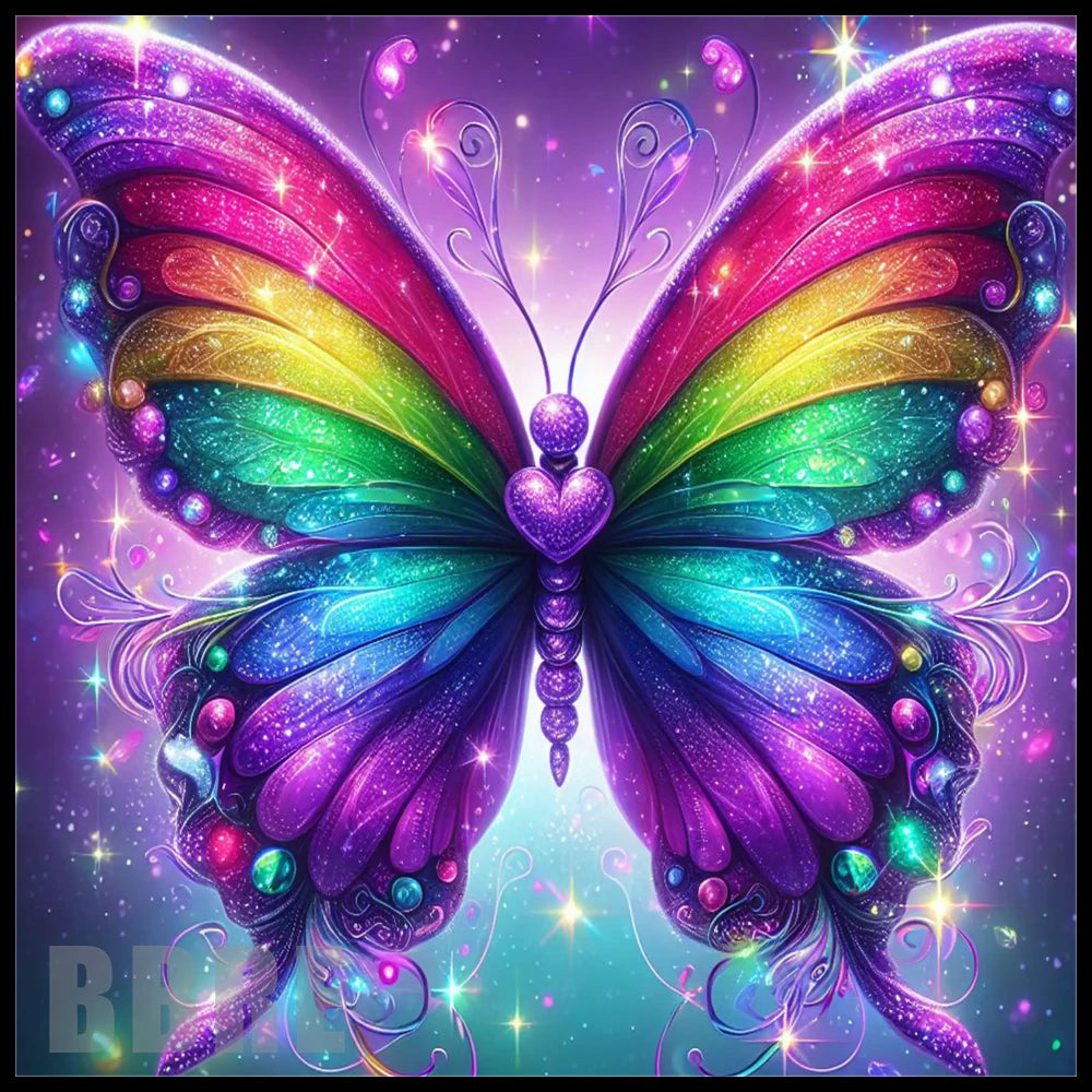 Rainbow Butterfly 15 OZ Straight Wrap